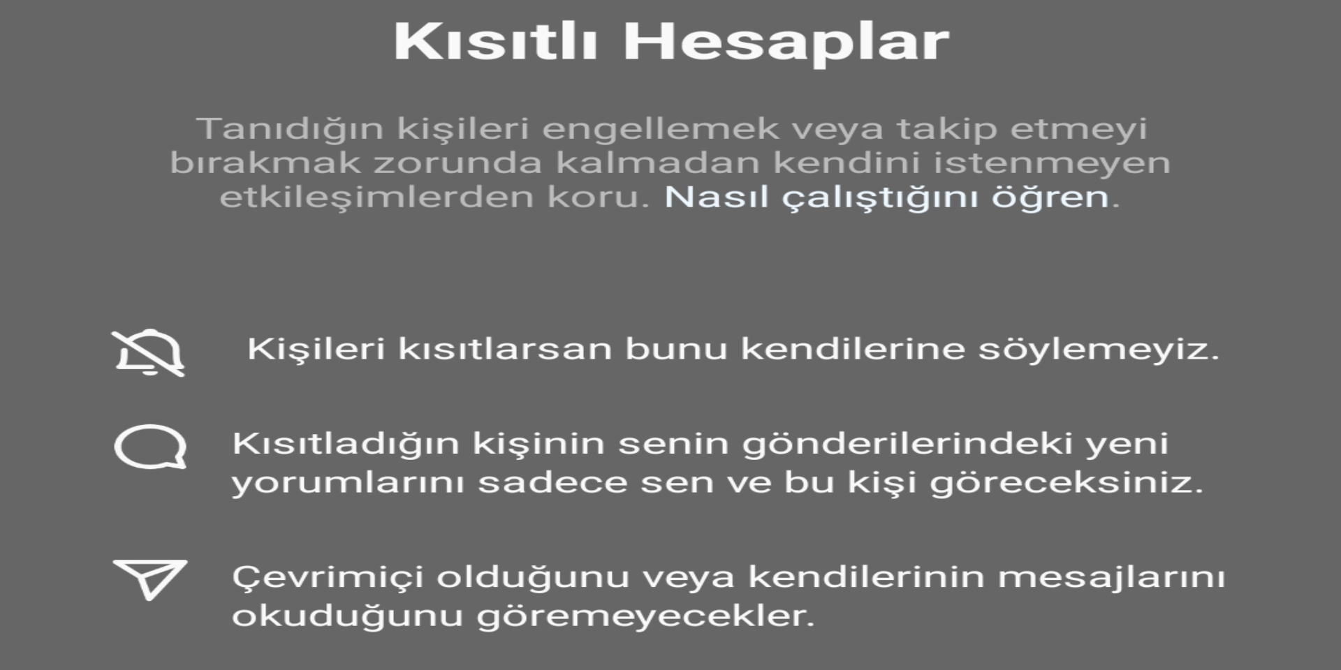 Instagram Kısıtlama Nedir?- Ne İşe Yarar?